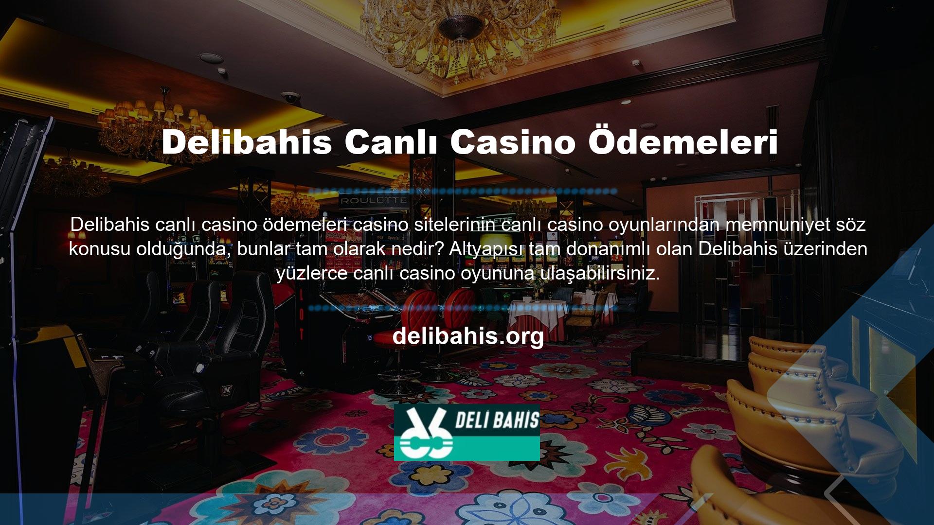 Oyun çeşitliliği ve hizmet altyapısı, Delibahis Canlı Casino'nun özellikleridir ve bu da onu en iyi seçim haline getirir